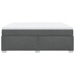 vidaXL Sommier à lattes de lit avec matelas Gris foncé 180x200cm Tissu