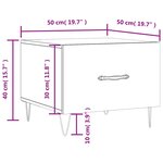 vidaXL Tables basses 2 Pièces chêne sonoma 50x50x40 cm bois d'ingénierie