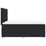 vidaXL Sommier à lattes de lit avec matelas Noir 140x200 cm Similicuir