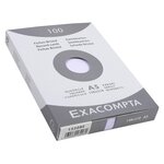 Étui De 100 Fiches - Bristol Quadrillé 5x5 Non Perforé 148x210mm - Blanc - X 10 - Exacompta