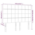 vidaXL Têtes de lit 4 Pièces Marron foncé 72x5x78/88 cm Tissu