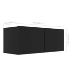 vidaXL Ensemble de meubles TV 8 Pièces Noir Bois d'ingénierie