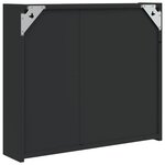 vidaXL Armoire de salle de bain à miroir avec LED noir 60x13x52 cm