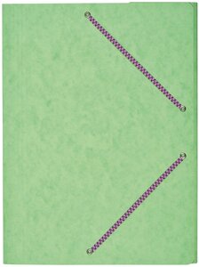 Chemise Carte Lustée A4 à rabats avec élastique Tilleul COUTAL