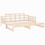 vidaXL Lit coulissant Bois de pin solide 2x(90x190) cm
