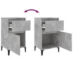 vidaXL Table de chevet gris béton 40x35x70 cm