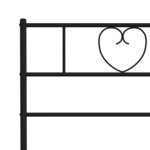 vidaXL Tête de lit métal noir 200 cm