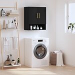 vidaXL Armoire murale noir 60x31x70 cm bois d'ingénierie
