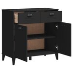 vidaXL Buffet VIKEN noir 80x40x80 cm bois d'ingénierie