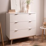 Finori Commode Göteborg 1 Blanc et chêne Sonoma