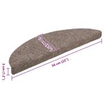 vidaXL Tapis autoadhésifs de marches 5 Pièces Crème 56x17x3 cm Aiguilleté