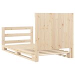 vidaXL Cadre de lit et tête de lit 100x200 cm bois de pin massif