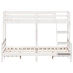 vidaXL Lit superposé 90x200/140x200 cm blanc bois de pin massif