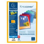Protège-documents En Polypropylène Semi Rigide Kreacover® Opaque 60 Vues - A4 - Couleurs Assorties - X 12 - Exacompta
