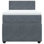 vidaXL Sommier à lattes de lit avec matelas Gris foncé 100x200 cm