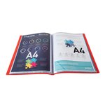 Protège-documents En Polypropylène 5/10e Opak Pochettes Cristal 60 Vues - A4 - Rouge - X 12 - Exacompta