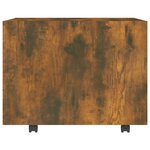 vidaXL Table basse chêne fumé 55x55x40 cm bois d'ingénierie