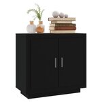 vidaXL Buffet Noir 80x40x75 cm Bois d'ingénierie