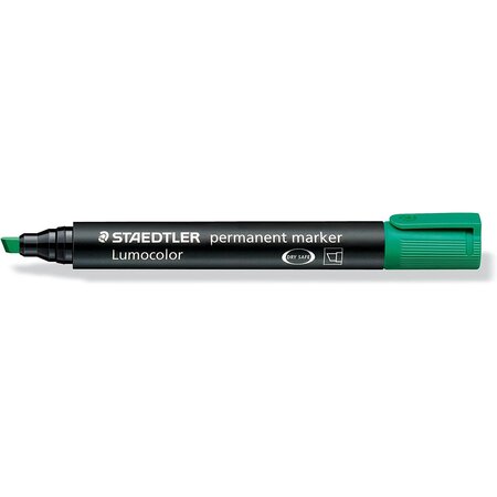 Marqueur permanent 'lumocolor 350' vert pointe biseau staedtler