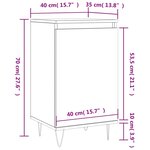 vidaXL Buffets 2 Pièces blanc brillant 40x35x70 cm bois d'ingénierie