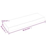 vidaXL Étagère murale 60x20x4 cm bois de chêne massif non traité