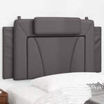 vidaXL Coussin de tête de lit gris 100 cm similicuir