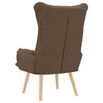 Chaise Relaxante vidaXL en Tissu Marron
