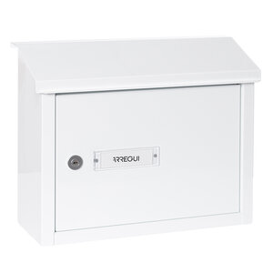 Boîte aux lettres en aluminium pour porte mur V4061 fente 33 x 4 cm Blanc