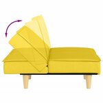 vidaXL Canapé-lit jaune clair tissu
