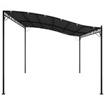 vidaXL Auvent anthracite 4x3 m 180 g/m² tissu et acier