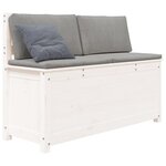 vidaXL Banc Blanc 110x41x76 5 cm Bois de pin massif