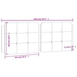 vidaXL Coussin de tête de lit noir 140 cm similicuir