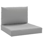 vidaXL Coussins de palette lot de 2 gris tissu oxford