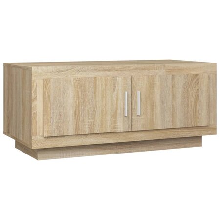 vidaXL Table basse Chêne sonoma 102x50x45 cm Bois d'ingénierie