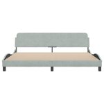 vidaXL Cadre de lit sans matelas gris clair 200x200 cm velours