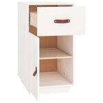 vidaXL Armoire de bureau Blanc 40x50x75 cm Bois massif de pin