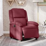 vidaXL Fauteuil inclinable électrique Rouge bordeaux Tissu