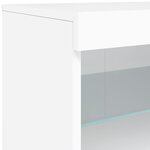 vidaXL Buffet avec lumières LED blanc 60x37x67 cm