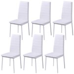 vidaXL Ensemble de table à manger sept pièces noir et blanc
