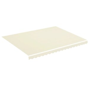 vidaXL Tissu de remplacement pour auvent Crème 4 5x3 5 m