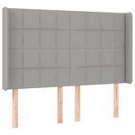 vidaXL Sommier à lattes de lit matelas LED Gris clair 140x200 cm Tissu