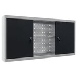 vidaXL Armoire à outils murale Style Industriel Métal Gris et noir