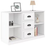vidaXL Buffet blanc brillant 104 5x35 5x67 5 cm bois d'ingénierie