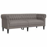 vidaXL Ensemble de canapés 2 Pièces taupe tissu