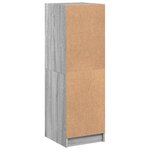 vidaXL Buffet avec portes en verre sonoma gris 35x37x109 cm
