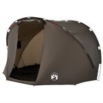 vidaXL Tente de pêche 5 personnes marron imperméable