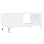 vidaXL Table basse blanc 90x50x40 cm bois d'ingénierie