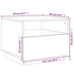 vidaXL Table basse avec lumières LED chêne marron 50x49x40 cm