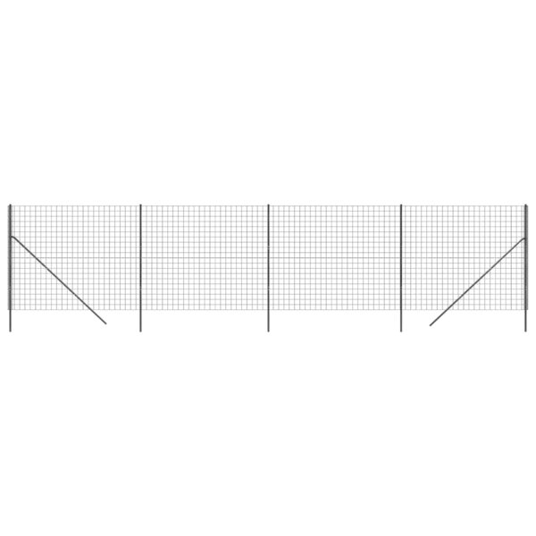 vidaXL Clôture en treillis métallique anthracite 1 4x10 m
