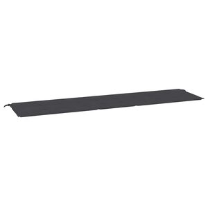 vidaXL Coussin de banc de jardin noir 200x50x4 cm tissu oxford